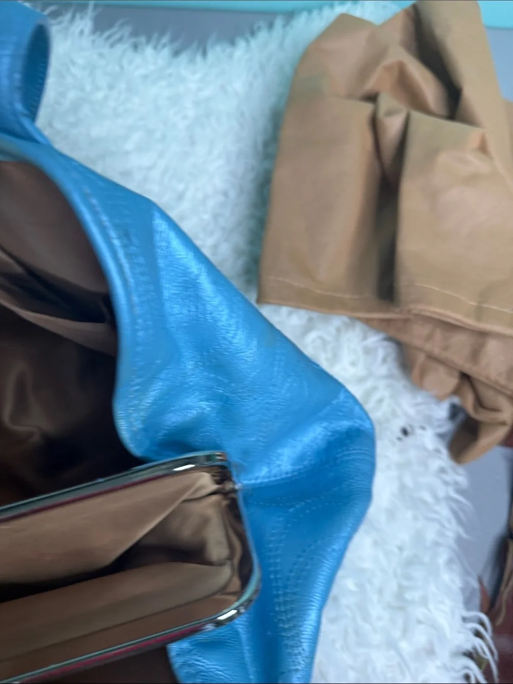 Coach Teal Blue Leather Satchel